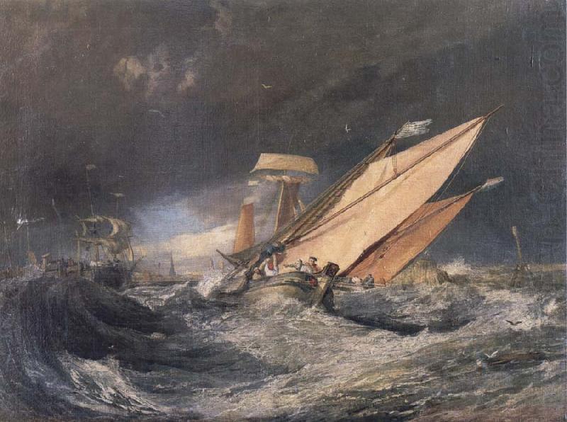 Joseph Mallord William Turner Fishing Boats Entering Calais Harbor china oil painting image